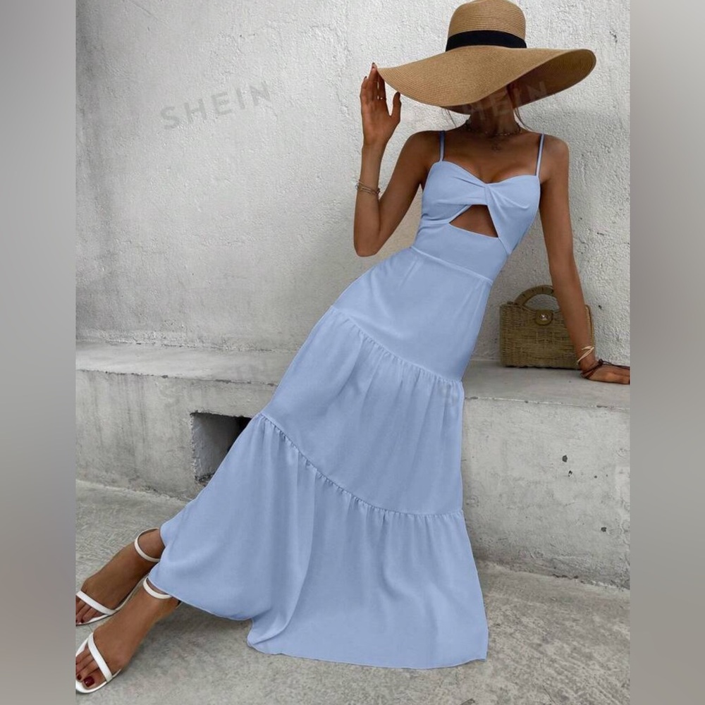 Light blue maxi sundress